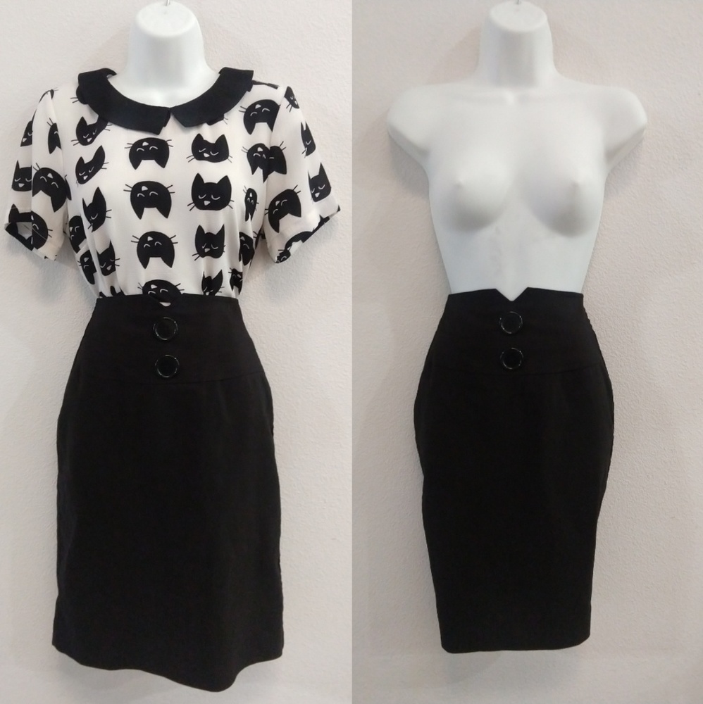 High Waisted Pencil Skirt